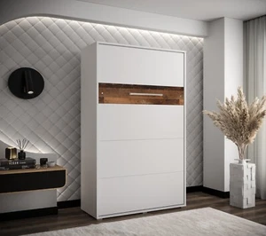 Schrankbett,Klappbett PN2,Vertikal,120x200cm, Inkl.LED Beleuchtung.Farbe wählbar - Bild 1 von 9