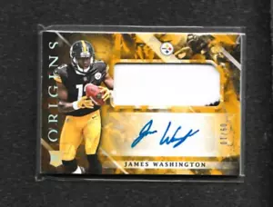 #D 9/10 MAGLIA AUTO JAMES WASHINGTON RC 2018 PANINI ORIGINS STEELERS - Foto 1 di 2