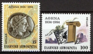 Griechenland 1984, 150 Jahre Athen als Hauptstadt Griechenlands Satz postfrisch, Mi 1568-69 2,5€ - Bild 1 von 1