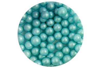 Edible Sugar Pearl Sprinkles Balls Turquoise 7mm Cupcake Cake Topper Decoration - Image 1 of 2
