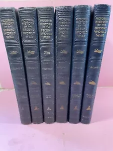 Pictorial History of Second World War II Volumes 1-6 Wm. H. Wise 1944 -1946 Blue - Picture 1 of 7