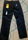 Carhartt Men's Loose Fit Washed Duck Utility Work Pants,38 By 34 Black NWT