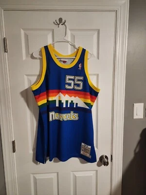 100% Authentic Dikembe Mutombo 91-92 Mitchell & Ness Nuggets Jersey Sz 48 XL  - Image 1 of 4