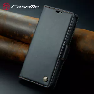Für iPhone 16 15 14 13 12 11 Pro Max 7 8 Leder Wallet Case Kartenfach Flip Cover - Bild 1 von 30