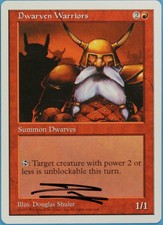 Dwarven Warriors 5th Edition NM Red Common Artist Signed CARD (s3065) ABUGames