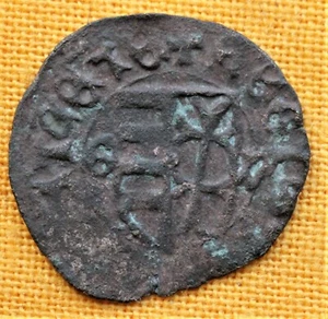 Mittelalter Münze Ungarn Königreich - Wladislaus Denar. 15. Jahrhundert - Polnischer Adler - Bild 1 von 2