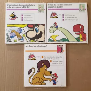 Tarjetas educativas vintage de 1995 de Nintendo Super Mario Quiz - edición Atlas EE. UU. - Imagen 1 de 5