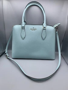 NWOT kate spade NEW YORK Powder Blue Satchel Handbag w/Shoulder Strap - Picture 1 of 14