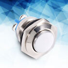 12V 16mm Car Waterproof Momentary Metal Push Button ON OFF Horn Switch Silver