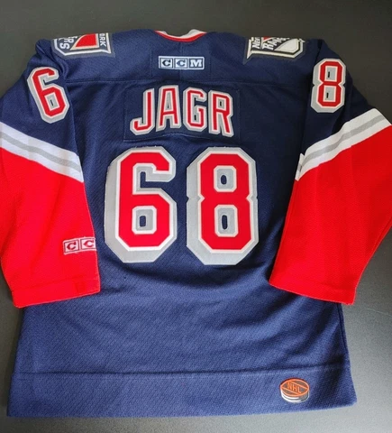 Vintage Jaromir Jagr New York Rangers CCM Stitched Jersey Sz. Youth Small/Medium Cover