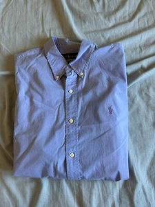 Ralph Lauren Herren Gr. XL Blau Langarm Hemd Stretch Style 100% Baumwolle - Bild 1 von 6