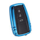 Blue TPU Car Remote Smart Key Case Cover Fit For Toyota Camry CHR Prius Avalon