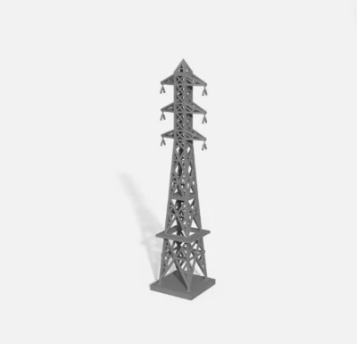 Z Scale Diorama Scenery Architectural Model Accessories Power Transmission Tower - Image 1 of 2