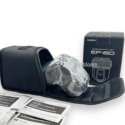 New FUJIFILM EF-60 Shoe Mount Flash GuideNo. 196.85'/60m at ISO100 Clip-On Flash - Image 1 of 4