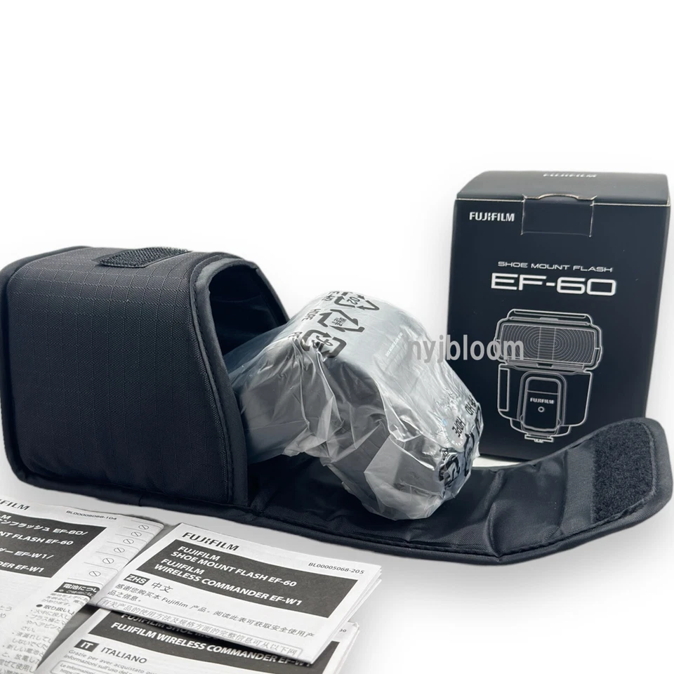 New FUJIFILM EF-60 Shoe Mount Flash GuideNo. 196.85'/60m at ISO100 Clip-On Flash - Image 1 of 4