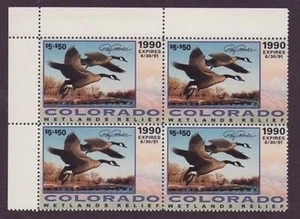 CO1Gc  Colorado  State Duck Stamp  Governor Ed. Contingency PLATE   #CO1GcB0 DSS - Picture 1 of 1