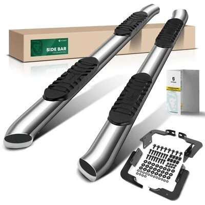 Barra de peldaño lateral ovalada de 5"" cromada S/S 304 para Ford F-250 Super Duty 1999-2016 Foto 1 de 4