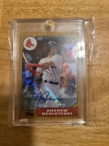 2017 Topps Andrew Benintendi 1987 Silver Pack Auto 35/199 Rookie Card. White sox - Picture 1 of 4