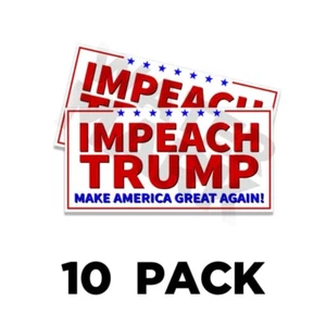 MINI IMPEACH TRUMP Donald Trump Sticker Decal Gas Pump Station 2x1 Stickers 10PK - Picture 1 of 3