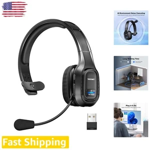 Long Battery Life Bluetooth Headset - Dual Device Connectivity for Versatile Use - Picture 1 of 11