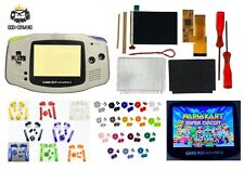 Nintendo Game Boy Advance GBA IPS Backlight LCD Kit Shell SNES GRAY PRE-CUT