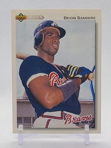 1992 UPPERDECK DEION SANDERS ATLANTA BRAVES FREE SHIPPING & HANDLING - Picture 1 of 2