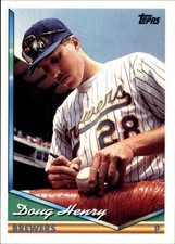 1994 Topps SPANISH BILINGUAL #16 Doug Henry MILWAUKEE BREWERS