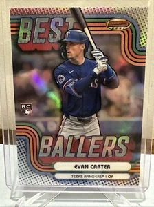 Evan Carter RC 2024 Bowmans Best - Best Ballers Insert Card# BB-25 Texas Rangers - Picture 1 of 2