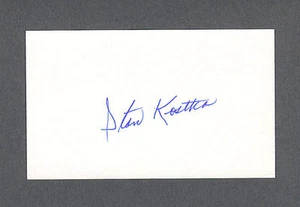 Stan Kostka signed football index card 1913-1997 - Picture 1 of 1