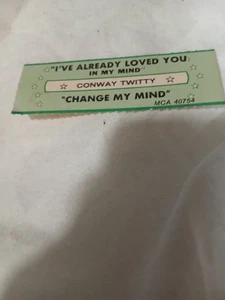Conway twitty-ive already loved you  jUKEBOX TITLE STRIP .FREE SHIPPING IN U S - Picture 1 of 1