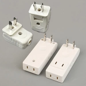 1/5PCS 180 Degree Rotary Power Plug American Connection With Two Flat Foot Joint - Afbeelding 1 van 15