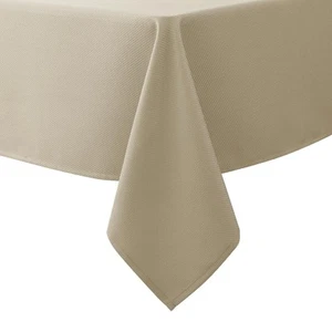 Textured Fabric Tablecloths 90 X 132 Inches Rectangular, Natural Water Resist... - Picture 1 of 9