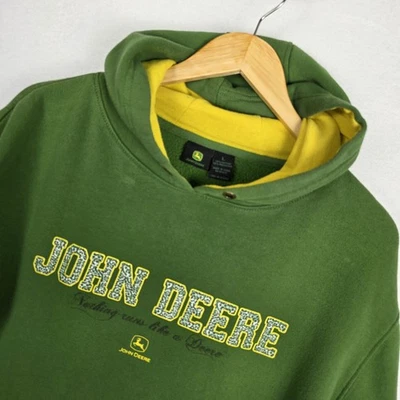 Sudadera con capucha para mujer John Deere grande verde nada floral funciona como una sudadera Deere Foto 1 de 4