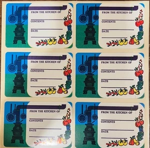 Vintage Einmachglas Etiketten - Neu Set 60 aus den 1970er Jahren - Bild 1 von 2