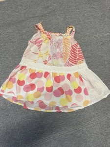 Vestido de playa tropical Naartjie 12-18 meses niño pequeño multicolor correas acampanado - Imagen 1 de 8