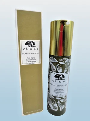 SUERO ELÉCTRICO ANTI ENVEJECIMIENTO ORIGINS PLANTSCRIPTION 1,6 OZ EN CAJA Foto 1 de 2