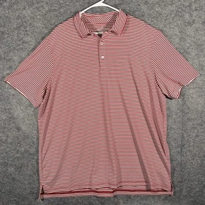 Vineyard Vines Performance Polo Shirt Mens 2XL Red Striped Short Sleeve Golf - Picture 1 of 3