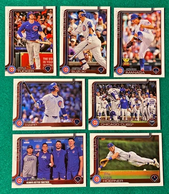 2025 Topps Chicago Cubs Team Set Series 1 & 2 (23 cards)