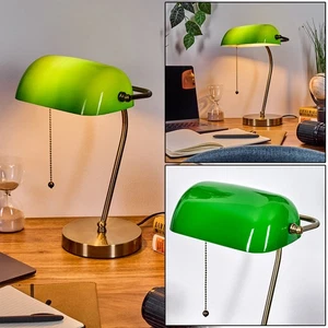 HOFSTEIN Tremoceira Bankerlampe Schreibtischleuchte Arbeitszimmer Tischleuchte - Bild 1 von 10