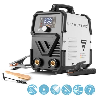 STAHLWERK Elektroden-Schweißgerät ARC 200 Synergic Pro – MMA/E-Hand, Lift-TIG
