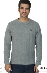 Us Polo Assn. Men’s Gray Crewneck Sweater! NWT! Size Small. - Picture 1 of 5
