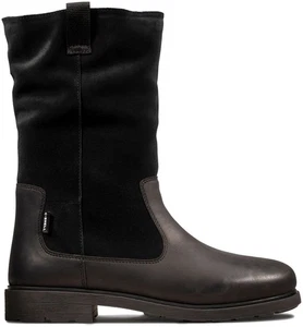BNIB Clarks Girls Astrol Rise Girls Black Leather Waterproof Boots F Fitting - Picture 1 of 4