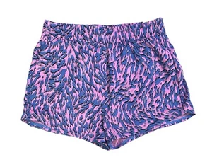 Nike Kids Animal Print Shorts Dri-Fit Athletic Shorts Pink/Blue FQ4527-675 Large - Picture 1 of 7