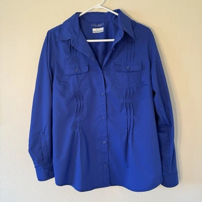 Camisa Columbia Omni-Shade Protección Solar Manga Larga Abotonada Para Mujer Grande Foto 1 de 4