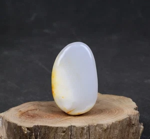 Pietra grezza 49G 100% giada etiana certificata 100% ~和田玉油性洒金皮籽料原石 - Foto 1 di 9