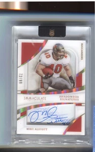 2021 Panini Immaculate Shadowbox Signatures Mike Alstott Autograph 72/99 - Picture 1 of 2