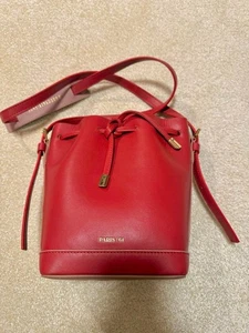 Borsa a tracolla Paris 64 con coulisse secchiello borsello rosso oro ferramenta USATA buone condizioni!! - Foto 1 di 7