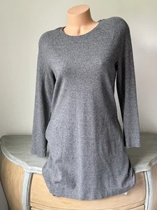 J Jill Womens T Shirt Dress Xs Gray Long Sleeve Minimalist Classic Knit Dolman - Picture 1 of 7