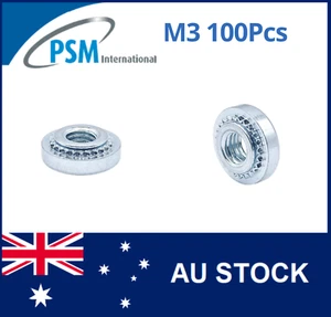SELF CLINCHING NUT M3-0 LARGE BODY (7.1) STEEL ZINC (0.8-1.0) PS3.5M30Z X100 - Picture 1 of 4