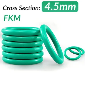 Fluorine Rubber FKM O Ring Seals 4.5mm Cross Section 18mm-450mm OD O-Rings Green - Picture 1 of 12
